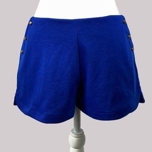 Mine Blue Studded Pocket Shorts